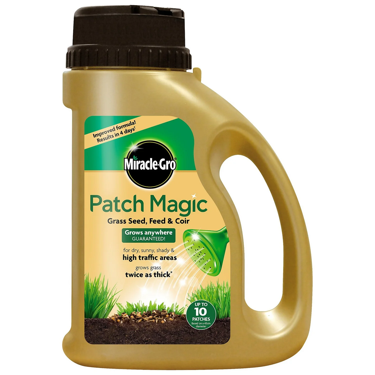 Miracle-Gro Patch Magic Grass Seed, Feed & Coir - 10 Patch Jug 1 Miracle-Gro Patch Magic Grass Seed, Feed & Coir - 10 Patch Jug