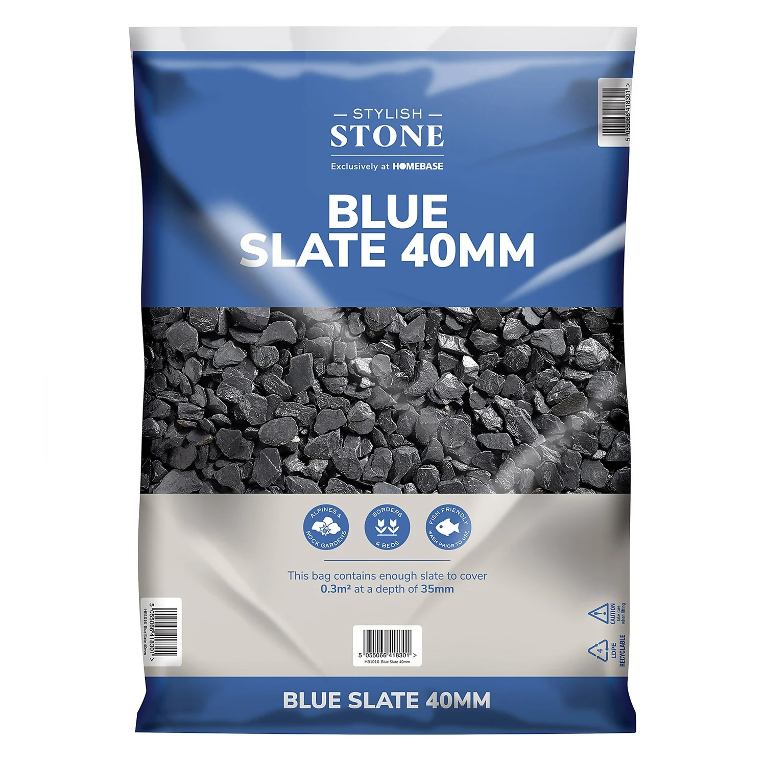 Stylish Stone Blue Slate 40mm - Large Pack - 19kg 3 Stylish Stone Blue Slate 40mm - Large Pack - 19kg - Image 3