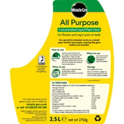 Miracle-Gro All Purpose Concentrated Liquid Plant Food - 2.5L 8 Miracle-Gro All Purpose Concentrated Liquid Plant Food - 2.5L -Garden Care Shop 12815508 1954833196308444