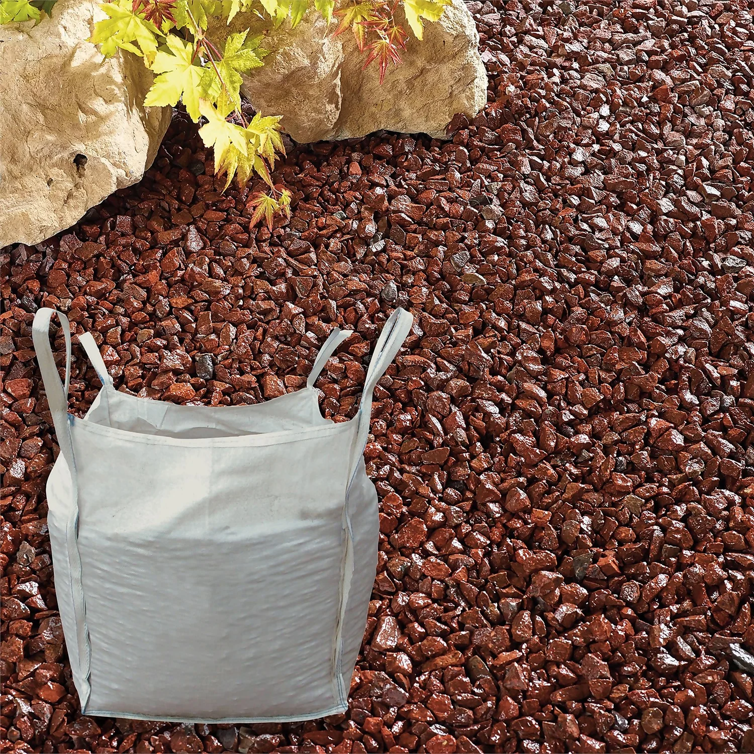 Stylish Stone Red Chippings - Bulk Bag 750 Kg 1 Stylish Stone Red Chippings - Bulk Bag 750 Kg