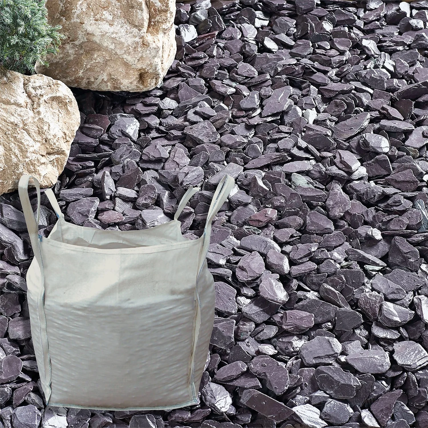 Stylish Stone Plum Slate 40mm - Bulk Bag 750 Kg 1 Stylish Stone Plum Slate 40mm - Bulk Bag 750 Kg