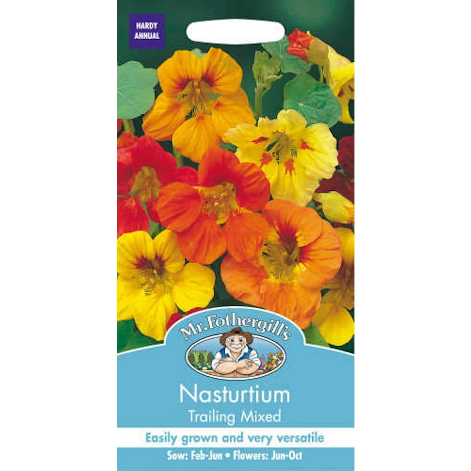 Mr. Fothergill's Nasturtium Trailing Mixed (Tropaeolum Majus) Seeds 1 Mr. Fothergill's Nasturtium Trailing Mixed (Tropaeolum Majus) Seeds