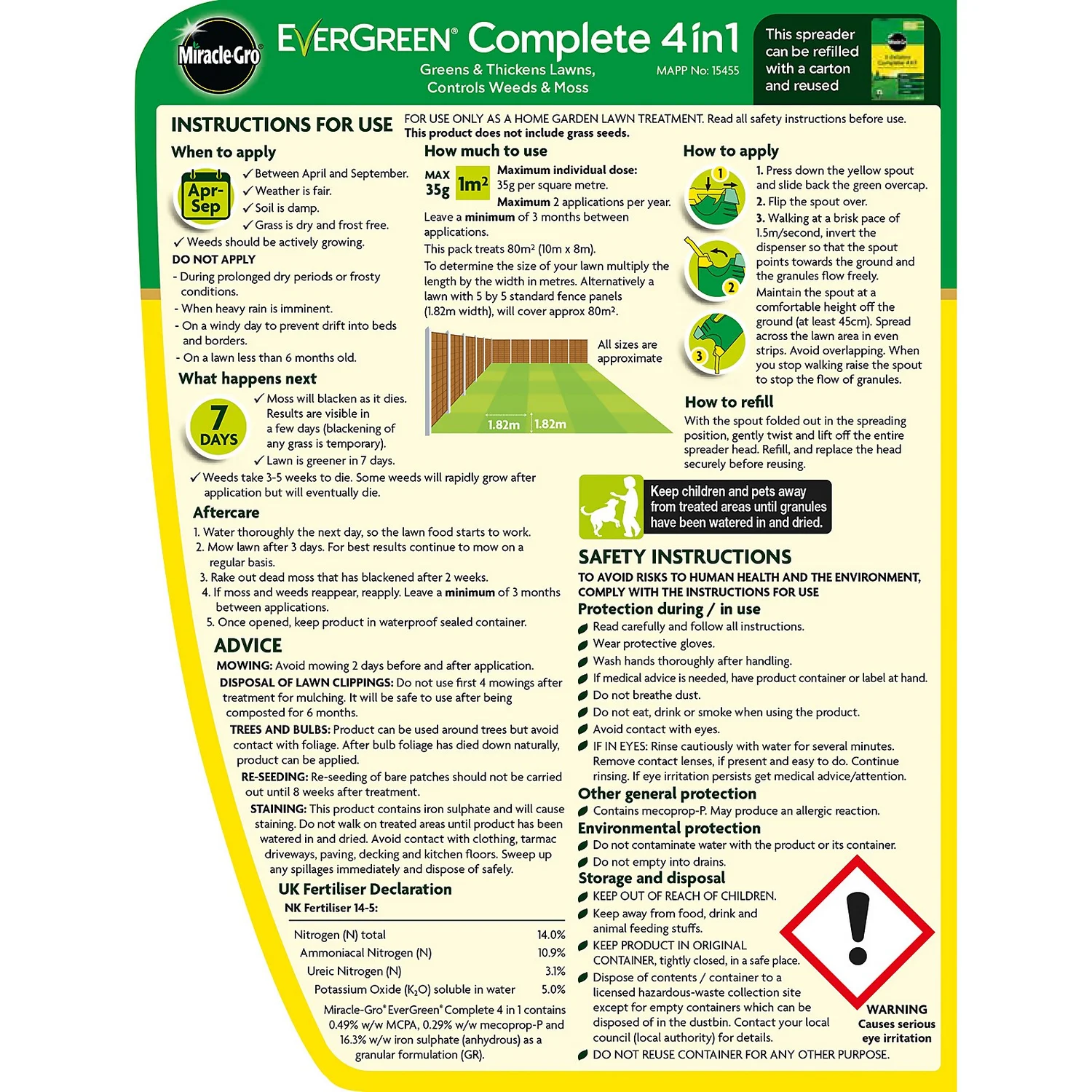 Miracle-Gro EverGreen Complete 4-in-1 Lawn Food, Weed & Moss Killer Spreader - 80m2 2 Miracle-Gro EverGreen Complete 4-in-1 Lawn Food, Weed & Moss Killer Spreader - 80m2 - Image 2