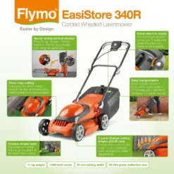 Flymo 1400W EasiStore 340R Electric Lawn Mower - 34cm -Garden Care Shop 12885911 2254846175325273