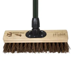 Charles Bentley Charnwood Bassine Wooden Garden Broom - 300mm -Garden Care Shop 12890894 1654915831672224