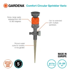 Gardena Comfort Circular Sprinkler Vario Spike 9 Gardena Comfort Circular Sprinkler Vario Spike -Garden Care Shop 13043404 1015060198431329