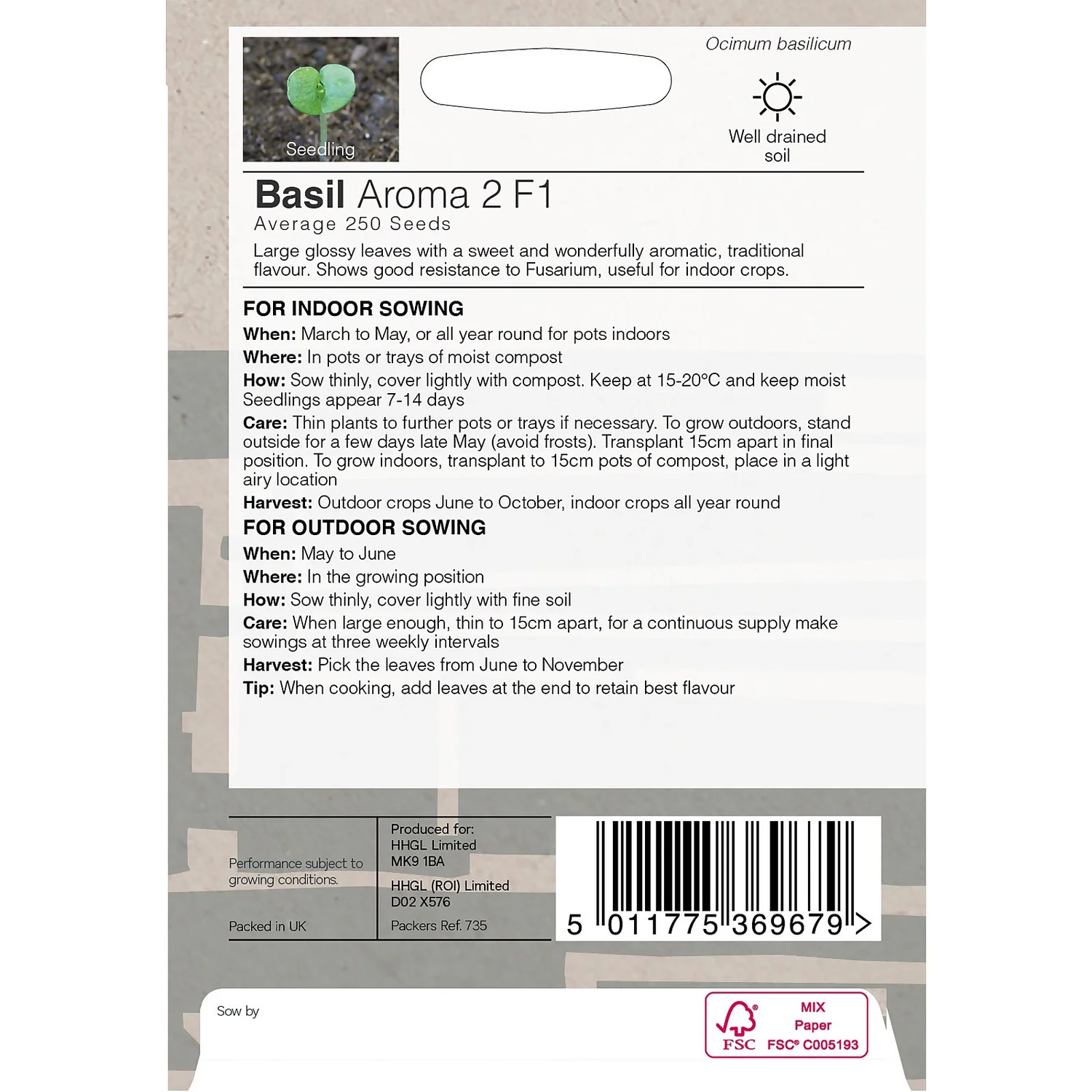 House Beautiful Basil Aroma 2 F1 Seeds 2 House Beautiful Basil Aroma 2 F1 Seeds - Image 2