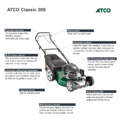 Atco 166cc Classic 20S Petrol Lawn Mower- 51cm 12 Atco 166cc Classic 20S Petrol Lawn Mower- 51cm -Garden Care Shop 13483564 4434932703871040