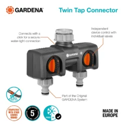 GARDENA Twin-Tap Hose Pipe Connector 9 GARDENA Twin-Tap Hose Pipe Connector -Garden Care Shop 13489627 8324920780905436
