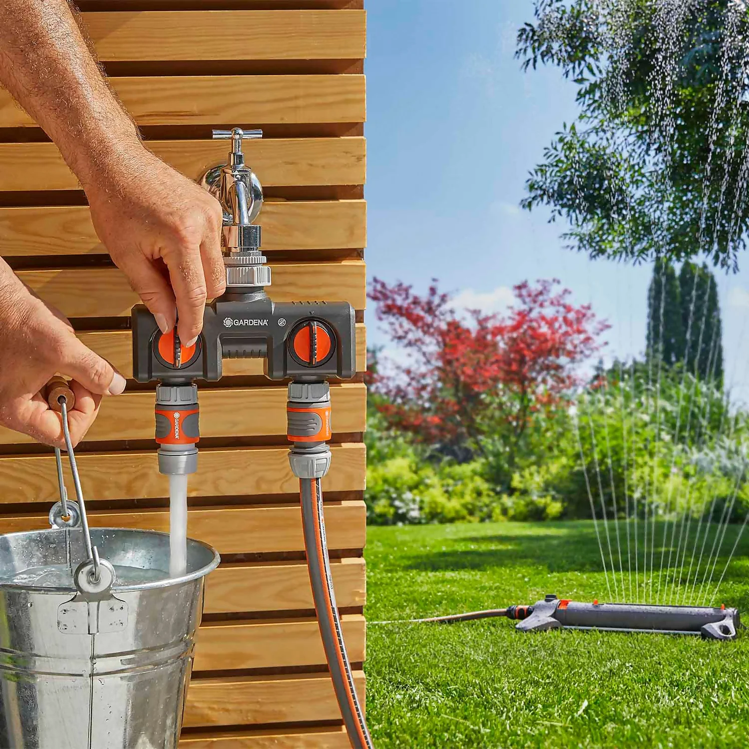 GARDENA Twin-Tap Hose Pipe Connector 4 GARDENA Twin-Tap Hose Pipe Connector - Image 4