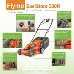 Flymo 1600W EasiStore 380R Electric Lawn Mower - 38cm -Garden Care Shop 13524797 7984936626546093