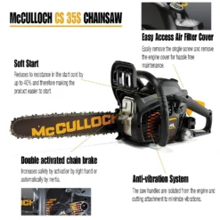 McCulloch CS35S Petrol Chainsaw -Garden Care Shop 13524820 1434936888331379