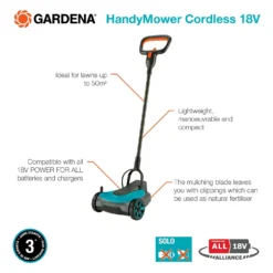 GARDENA 18V HandyMower Cordless Lawn Mower - 22cm 10 GARDENA 18V HandyMower Cordless Lawn Mower - 22cm -Garden Care Shop 13524837 2024958391525054