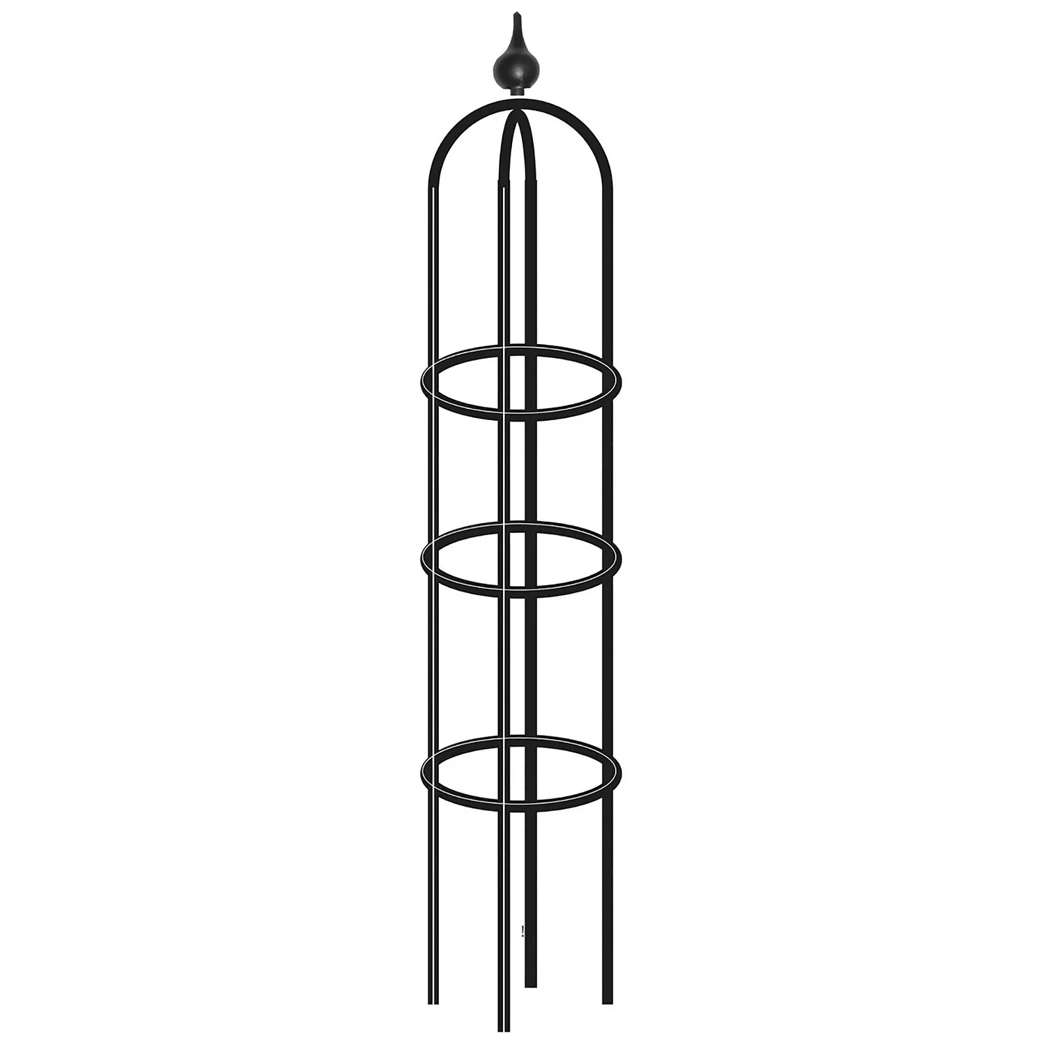 Agriframes Decorative Garden Obelisk 1.7m - Black 1 Agriframes Decorative Garden Obelisk 1.7m - Black