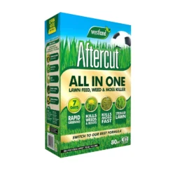 Aftercut All In One Lawn Feed, Weed & Moss Killer 80m² Box