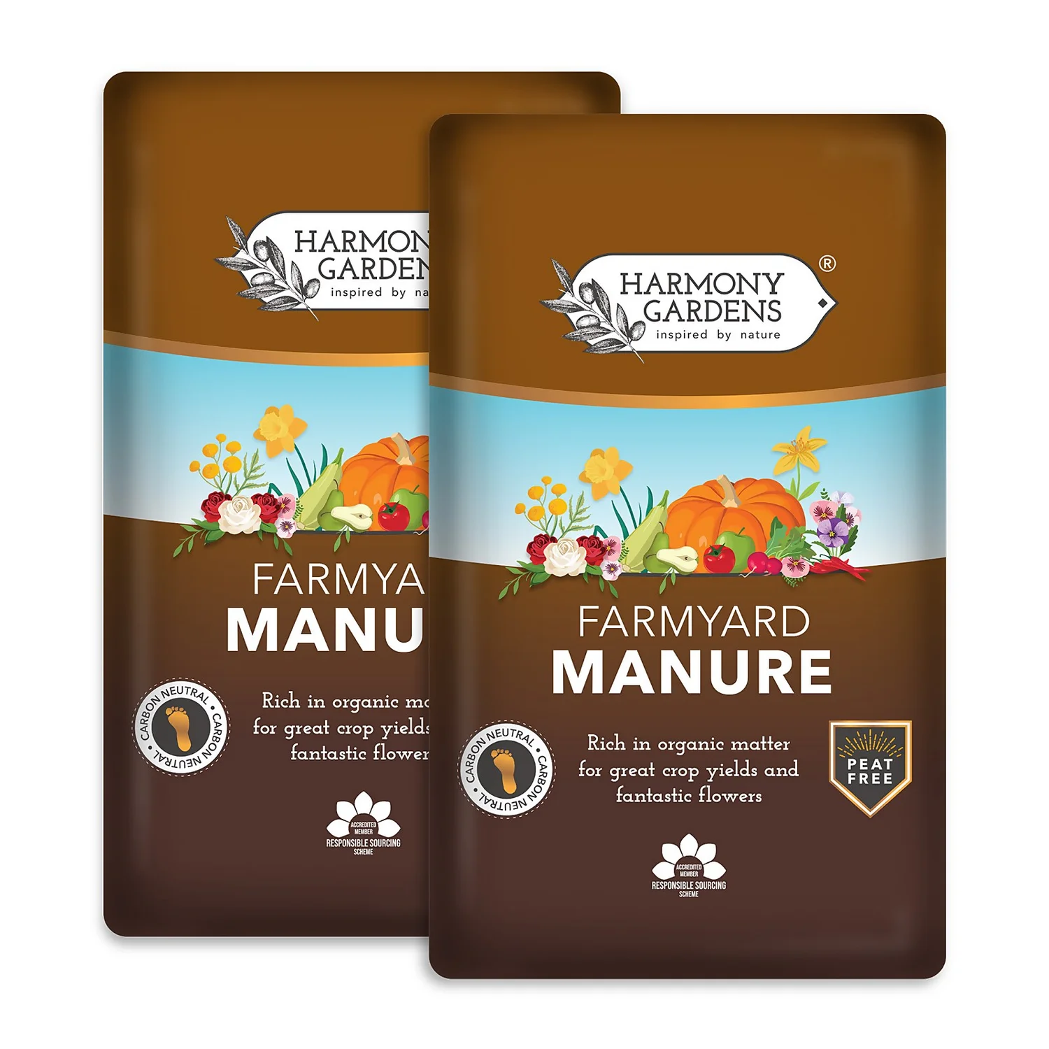 Harmony Gardens Farmyard Manure - 2 Bags (Total 100 Litres / 31.6Kg) 1 Harmony Gardens Farmyard Manure - 2 Bags (Total 100 Litres / 31.6Kg)
